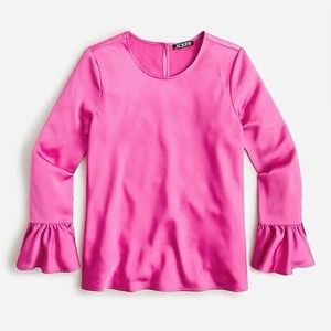 J. Crew winter garden top soft azalea